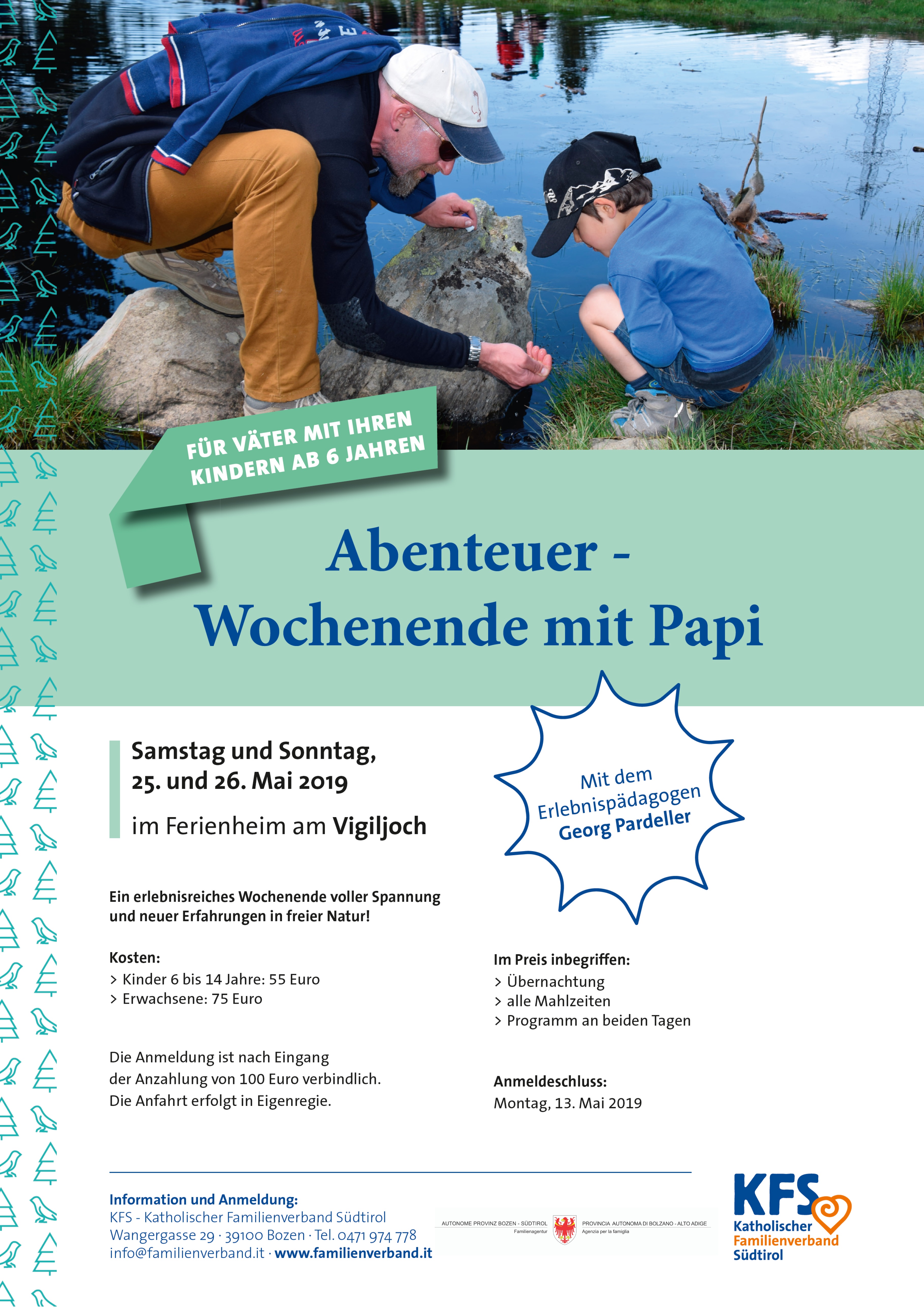 2019 Plakat Abenteuerwochenende mit Papi